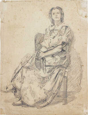 Зелёный Борис (Борух) Моисеевич. Сидящая женщина 